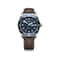 Victorinox Swiss Army Quartz Blue Dial Brown Leather Strap Watch 42mm 242040
