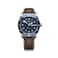 Victorinox Swiss Army Quartz Blue Dial Brown Leather Strap Watch 42mm 242040