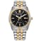 Citizen Mens EcoDrive Corso Diamond Black Dial TwoTone Stainless Steel Bracelet Watch Model BM764451E