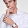 Daniel Wellington Classic 40mm Day Display Mens Watch Silver Sheffield White Silver Leather Strap Wathes