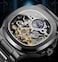 FORSINING Mens Luxury Automatic Self Wind Skeleton Analogue Sun and Moon Watch with Stainless Steel Strap Black