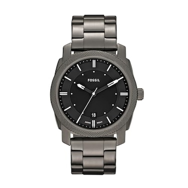 Fossil Mens Watch Machine Quartz Stainless Steel ThreeHand Watch for Men Color Smoke