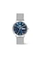 Daniel Wellington Classic 40mm Day Display Mens Watch Silver Sterling Arctic Silver 316L Stainless Steel Mesh Strap