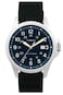 Timex Mens Expedition Field Solar 41mm Watch Black Strap Blue Dial Stainless Steel Case