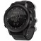 DIDITIME Mens Tactical Watch Black 46mm Nylon Strap AnalogDigital Display Water Resistant Compass Temperature Altimeter Barometer Steps Track