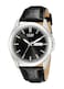 Citizen Quartz Mens Watch Stainless Steel with Leather strap Casual Black Model BF058006E