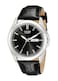Citizen Quartz Mens Watch Stainless Steel with Leather strap Casual Black Model BF058006E