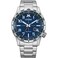 Citizen Mens EcoDrive Weekender Avion SilverTone Stainless Steel Bracelet Watch 3 Hand Date Model BM755052L