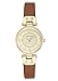 Anne Klein Womens 109442CHHY GoldTone Champagne Dial and Brown Leather Strap Watch