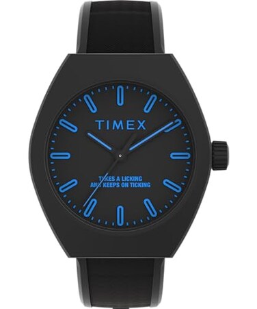 Timex Unisex Urban Pop 40mm Watch Black Strap Black Dial Black Case