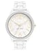 Nine West Womens Metal Bracelet Watch with Rubberized Coating