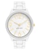 Nine West Womens Metal Bracelet Watch with Rubberized Coating