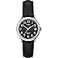 Timex Womens Easy Reader 25mm Watch SilverTone Case Black Dial with Black Leather Strap