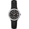 Timex Womens Easy Reader 25mm Watch SilverTone Case Black Dial with Black Leather Strap