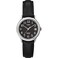 Timex Womens Easy Reader 25mm Watch SilverTone Case Black Dial with Black Leather Strap