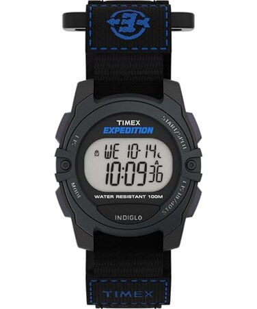 Timex Unisex TW4B02400 Expedition MidSize Digital CAT Black Fast Wrap Strap Watch