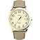 Timex Womens Easy Reader 38mm Watch GoldTone Case Cream Dial with Light GoldTone Leather Strap