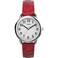Timex Womens Easy Reader 30mm Watch SilverTone Case White Dial with Red Croco Pattern Leather Strap