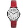 Timex Womens Easy Reader 30mm Watch SilverTone Case White Dial with Red Croco Pattern Leather Strap