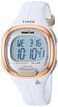 Timex Womens Ironman Triathlon Transit 33mm Resin Strap Watch Rose Gold TopRing White Resin Strap