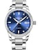 LOREO Womens Diamond Automatic Mechanical Rose Gold Stainless Steel Sapphire Waterproof Ladys Elegant Blue Watch SilverBlue Dial