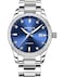 LOREO Womens Diamond Automatic Mechanical Rose Gold Stainless Steel Sapphire Waterproof Ladys Elegant Blue Watch SilverBlue Dial