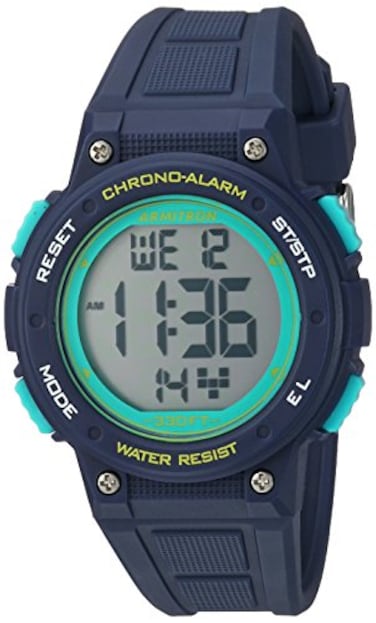 Armitron Sport Womens Digital Chronograph Resin Strap Watch 457086