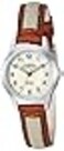 Timex Womens TW4B11900 Expedition Field Mini BrownNatural NylonLeather Strap Watch