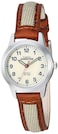 Timex Womens TW4B11900 Expedition Field Mini BrownNatural NylonLeather Strap Watch