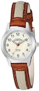 Timex Womens TW4B11900 Expedition Field Mini BrownNatural NylonLeather Strap Watch