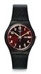 Swatch Gent Biosourced Unisex Watch Casual Plastic Black Quartz Waterproof Sir Red