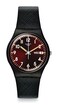 Swatch Gent Biosourced Unisex Watch Casual Plastic Black Quartz Waterproof Sir Red