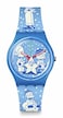 Swatch Gent Biosourced Unisex Watch Casual Polymer Blue Quartz Waterproof Tidings of Joy