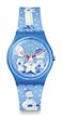 Swatch Gent Biosourced Unisex Watch Casual Polymer Blue Quartz Waterproof Tidings of Joy