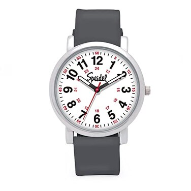 Speidel Original Scrub Watch EMT Nurse Watch Waterproof Analog with Second Hand Gray