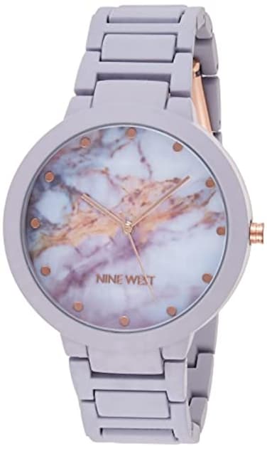 Nine West Womens Rubberized Bracelet Watch