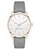 Nine West Womens NW1994RGGY Rose GoldTone and Grey Strap Watch