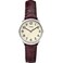 Timex Womens Easy Reader 30mm Watch SilverTone Case Cream Dial with Brown Croco Leather Strap
