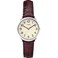 Timex Womens Easy Reader 30mm Watch SilverTone Case Cream Dial with Brown Croco Leather Strap