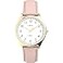 Timex Womens Modern Easy Reader 32mm Watch Rose GoldTone Case White Dial with Pink Genuine Leather Strap