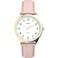 Timex Womens Modern Easy Reader 32mm Watch Rose GoldTone Case White Dial with Pink Genuine Leather Strap