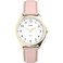 Timex Womens Modern Easy Reader 32mm Watch Rose GoldTone Case White Dial with Pink Genuine Leather Strap
