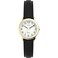 Timex Womens Easy Reader 25mm Watch GoldTone Case White Dial with Black Leather Strap