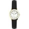 Timex Womens Easy Reader 25mm Watch GoldTone Case White Dial with Black Leather Strap
