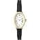Timex Womens Cavatina 19mm Watch Black Strap White Dial GoldTone Case