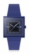 Swatch Square Bioceramic Unisex Watch Casual Bioceramic Blue Quartz Waterproof Squarely Blacklight