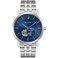 Bulova Mens Classic Dress 3Hand 21 jewel Automatic Watch 42 Hour Reserve Hack Feature Subsecond Hand Open Aperture Dial Exhibition Case Back 42mm Style 96A247