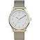 Timex Womens Modern Easy Reader 32mm Watch GoldTone Case White Dial with GoldTone Stainless Steel Mesh Bracelet