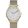 Timex Womens Modern Easy Reader 32mm Watch GoldTone Case White Dial with GoldTone Stainless Steel Mesh Bracelet