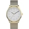 Timex Womens Modern Easy Reader 32mm Watch GoldTone Case White Dial with GoldTone Stainless Steel Mesh Bracelet